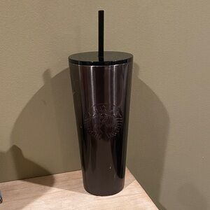 Starbucks Black & Silver 24oz Cold Cup